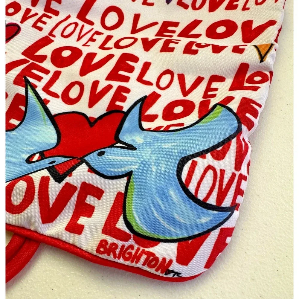 Brighton Jewelry Travel Case Roll Up Dove Love Organizer Pouch Colorful Pockets